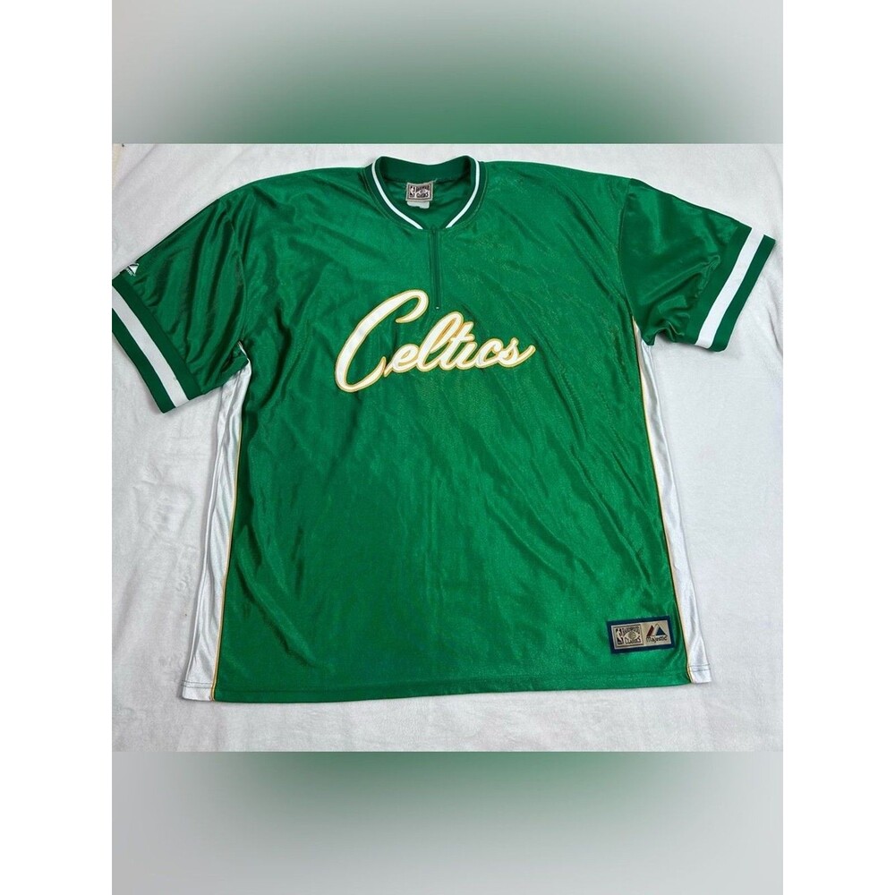 Vtg NBA Hardwood Classics Celtics Jersey Men’s 3XLT Majestic Green